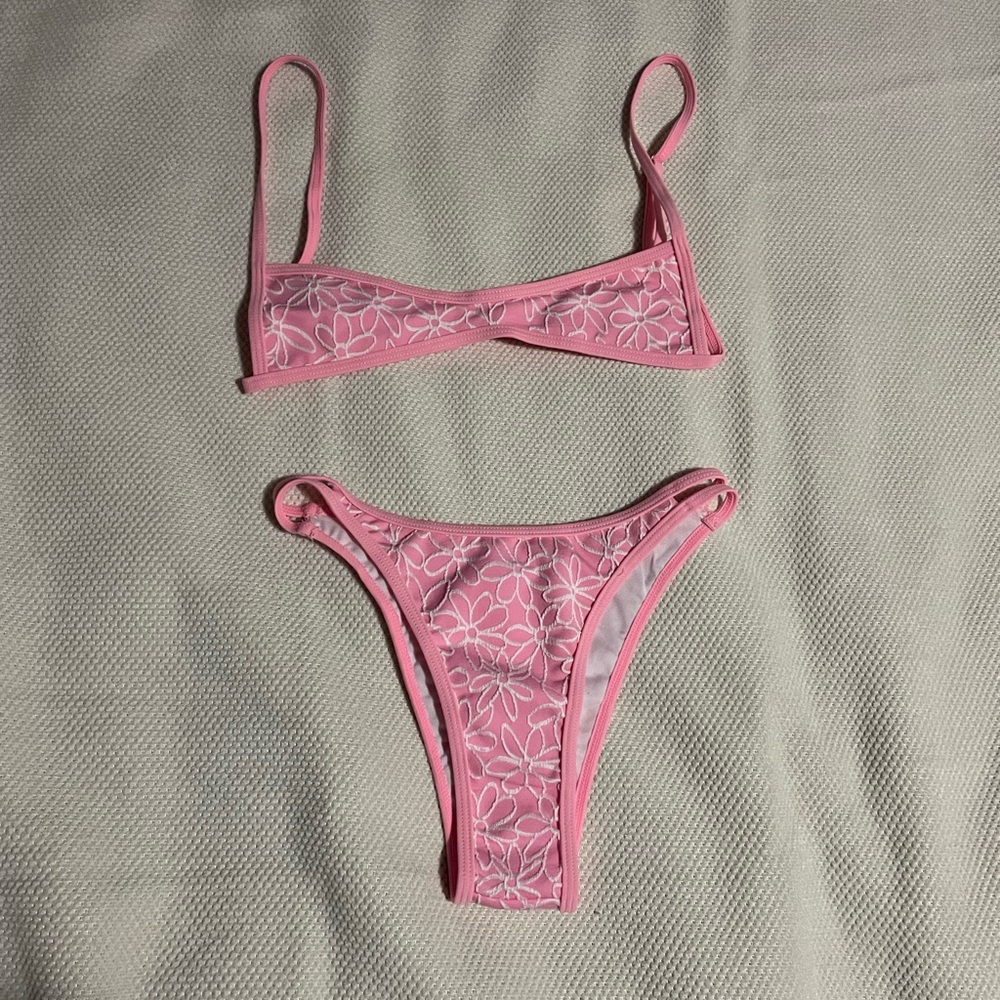 SHEIN Pink Floral Bikini Set